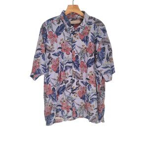 Island Republic Hawaiian Shirt Short Sleeve Button Up Floral‎ Mens XXL 2XL